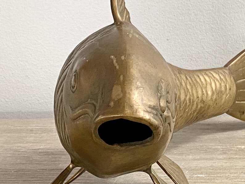 Brass Koi Fish Statue