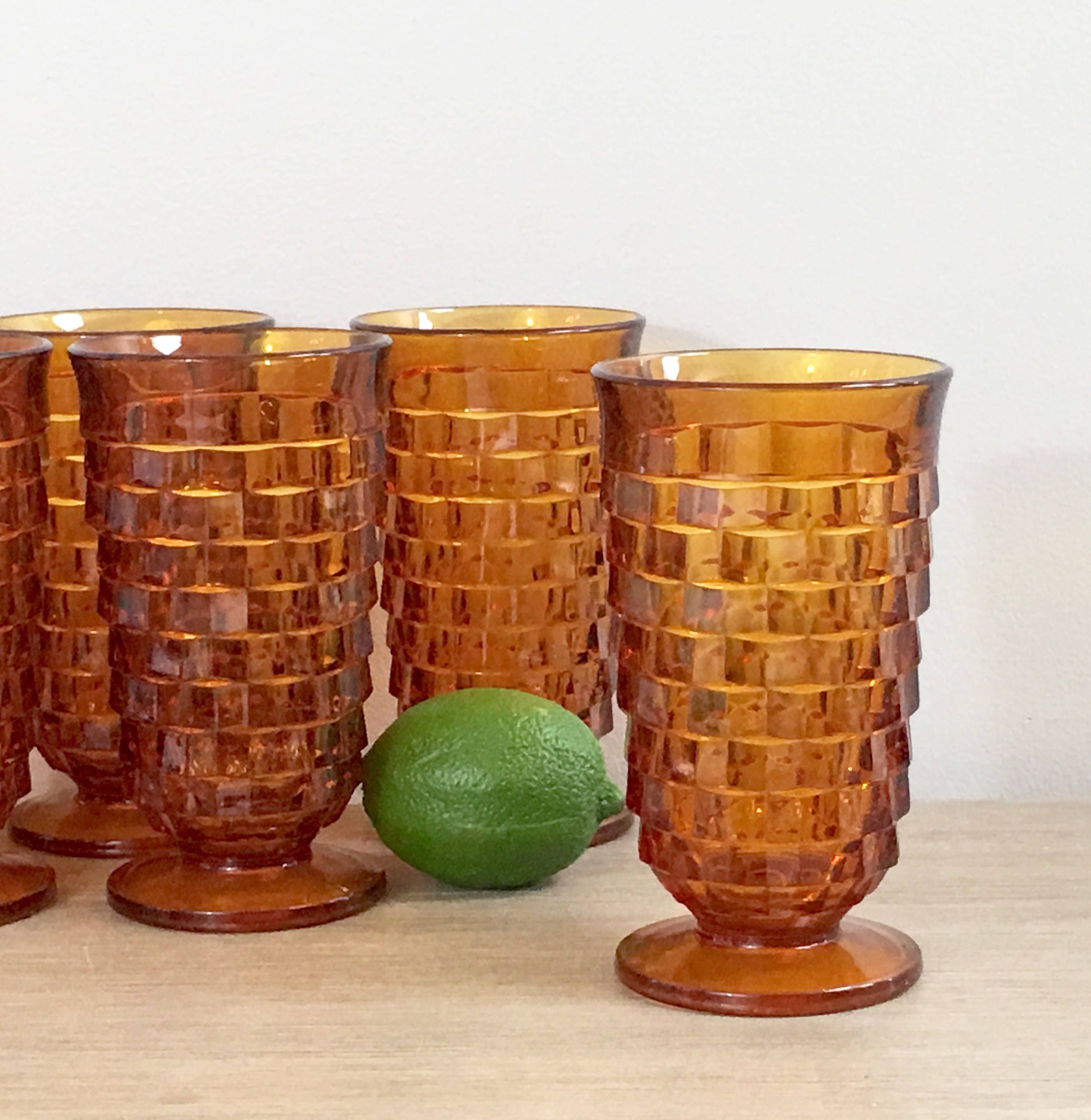 amber glassware set