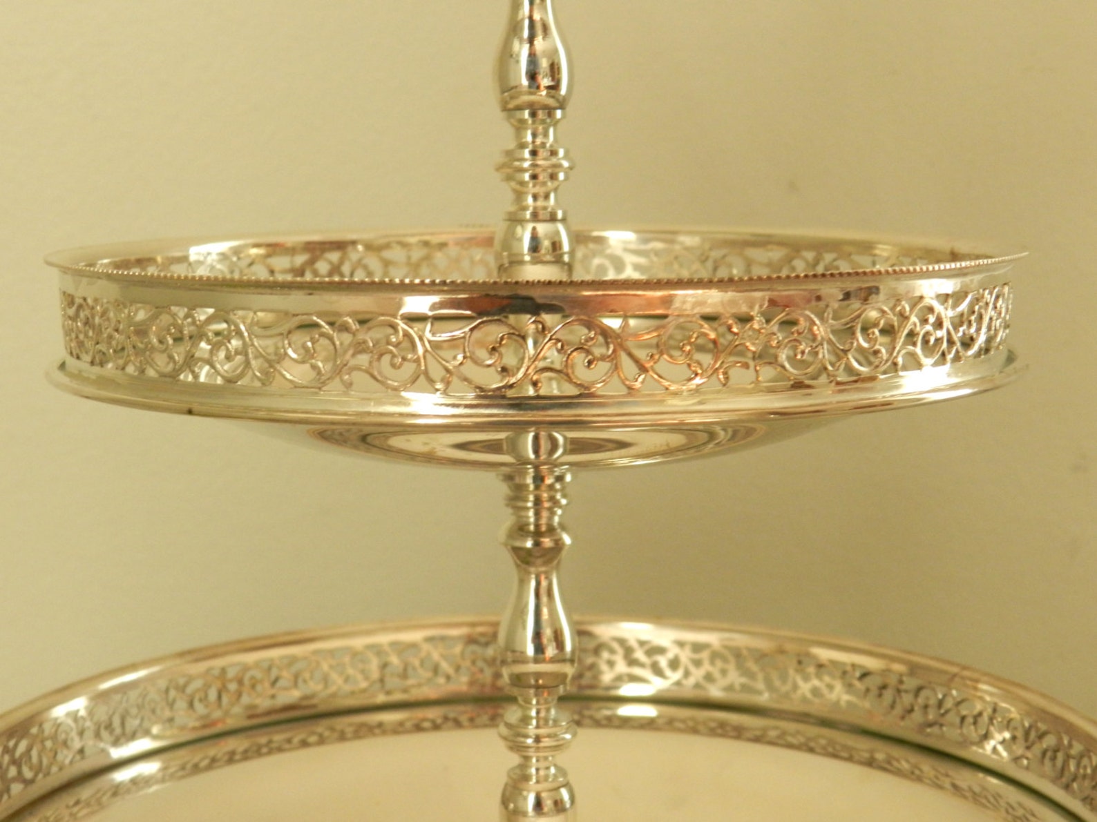 Silver Plated Serving Tray 3 Tier Tray Three Tiered Silver Etsy