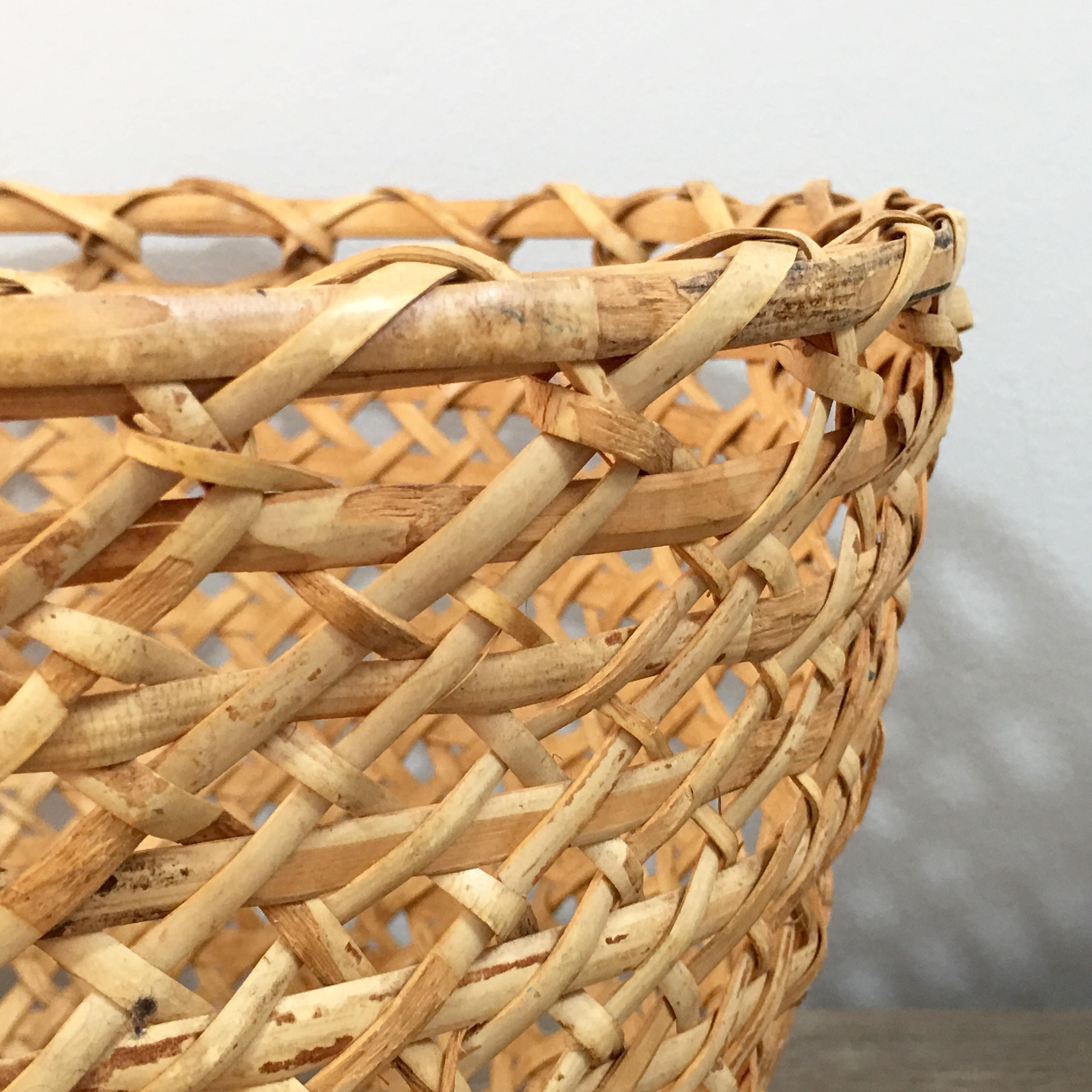 Bamboo Open Weave Basket Planter