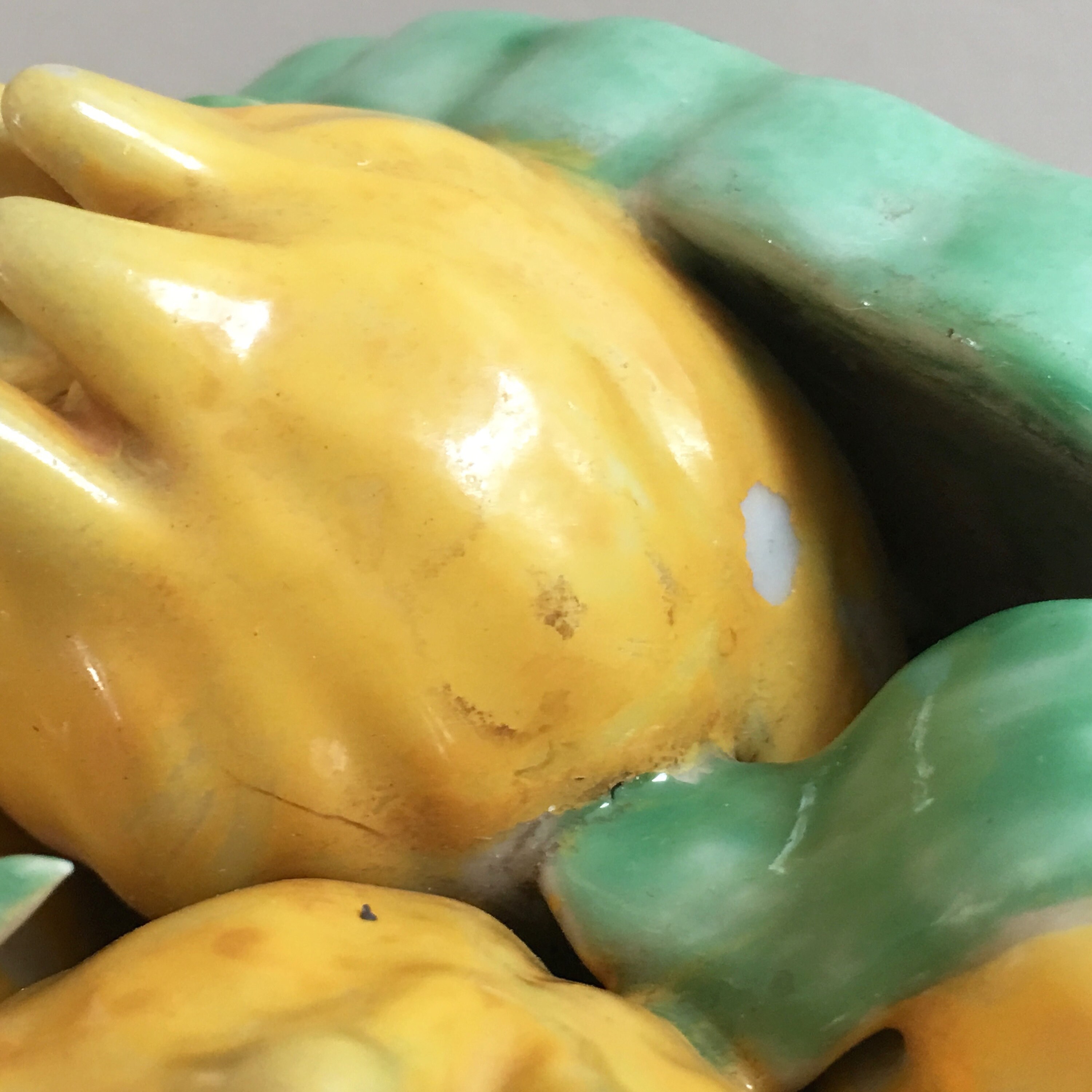 Vintage Lemon Tree Topiary Pottery Ceramic Majolica Lemon Statue French Italian Country Decor