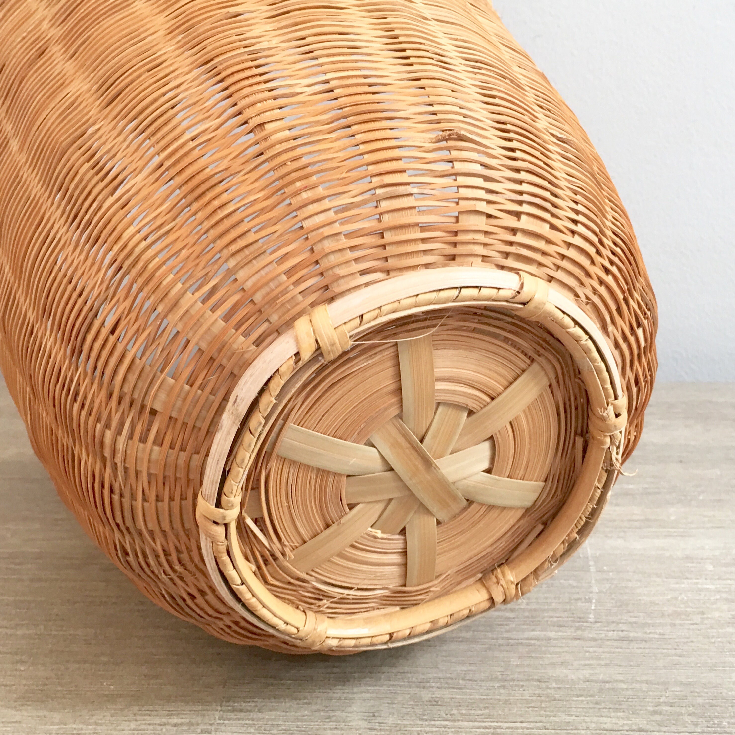 Wicker Plant Basket Woven Bamboo Rattan Planter Boho