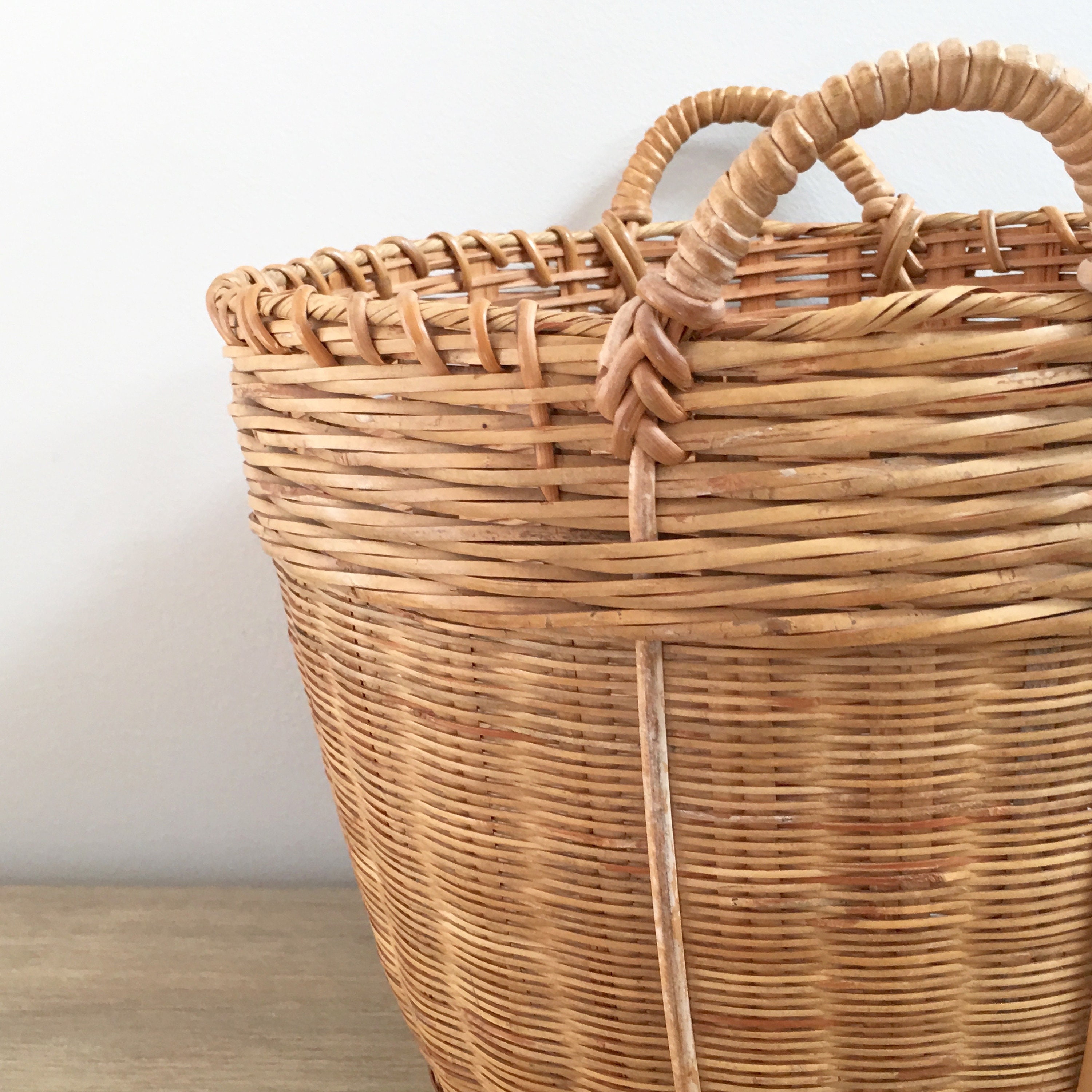 Woven Wicker Basket Planter Chinese Bamboo Indoor Planter