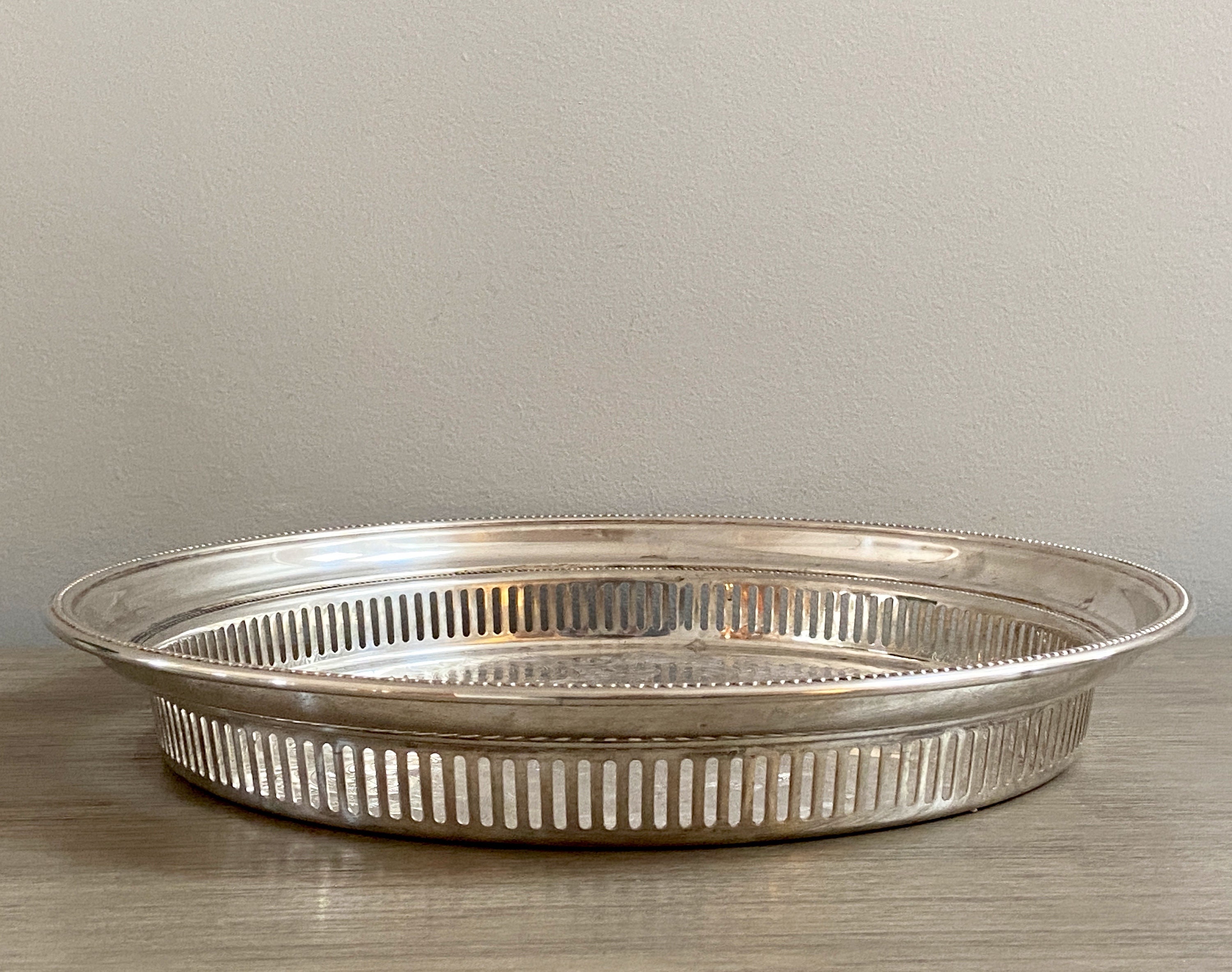 silver cocktail tray
