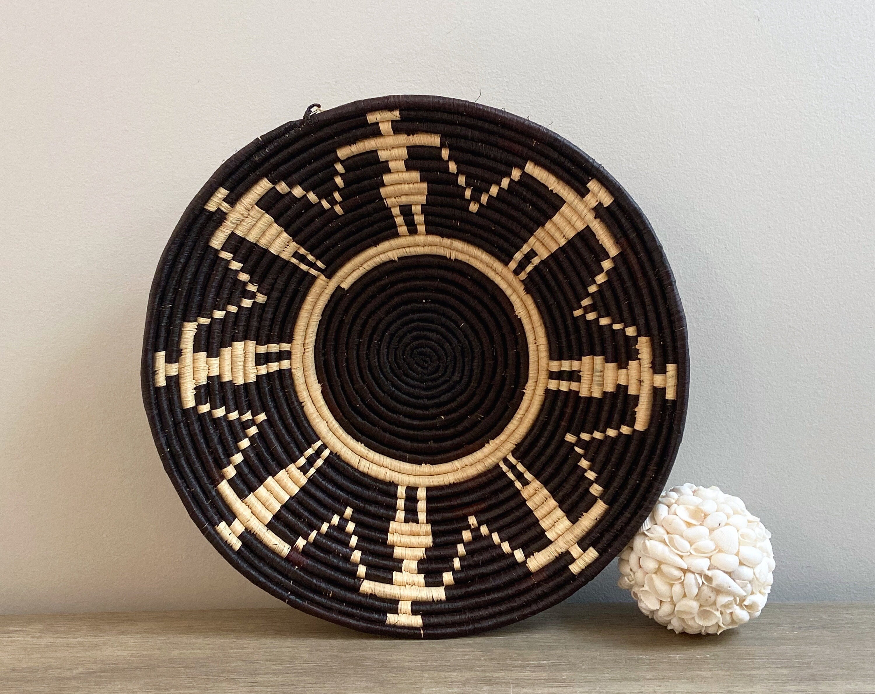 Large Woven Coil Basket 15 African Tribal Sisal Basket