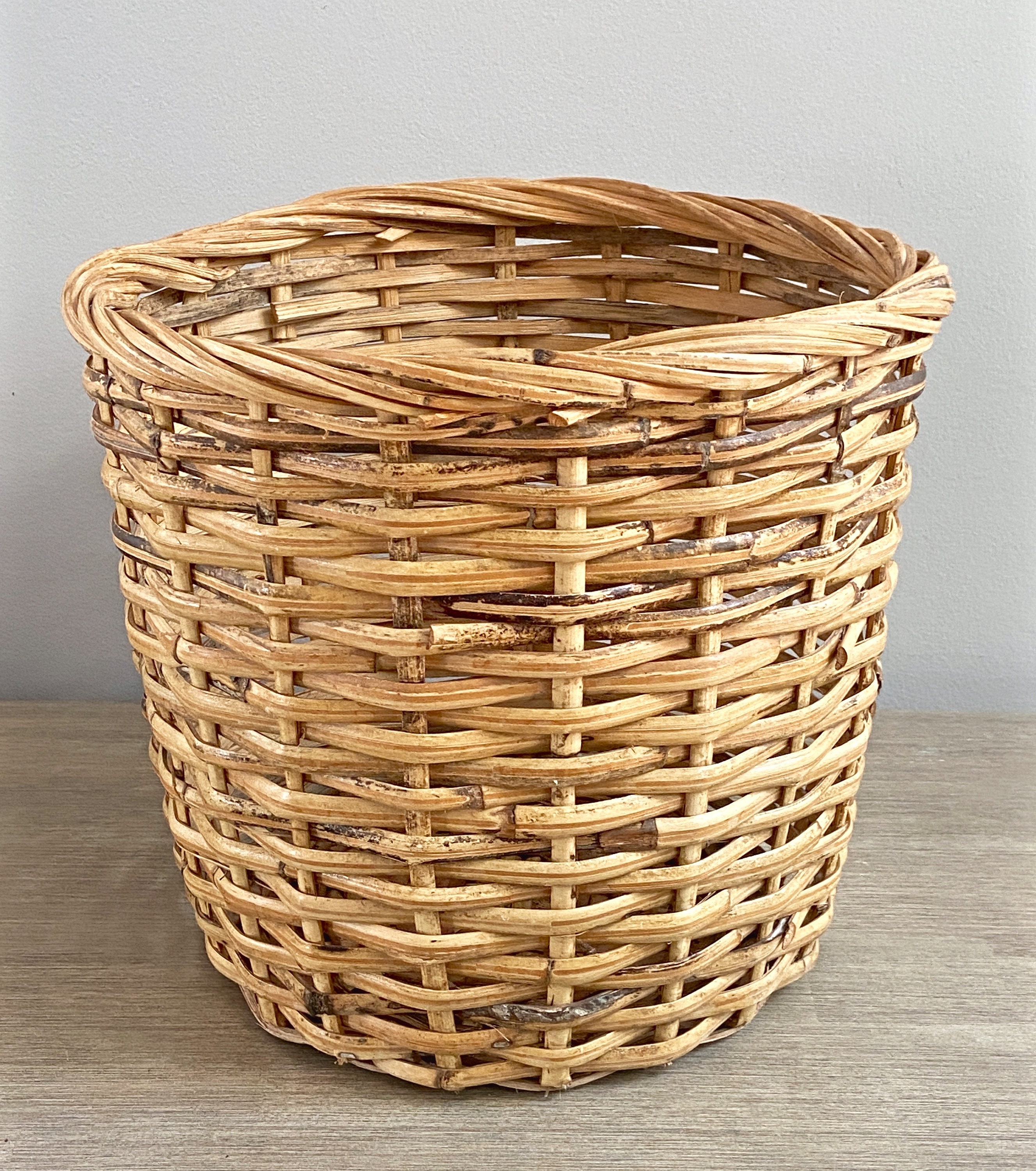 Large Wicker Plant Basket Sturdy Bamboo Cane Planter