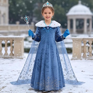 blue princess dress with cape Princess Hooded Cape Cloaks Costume for Girls Dress Up