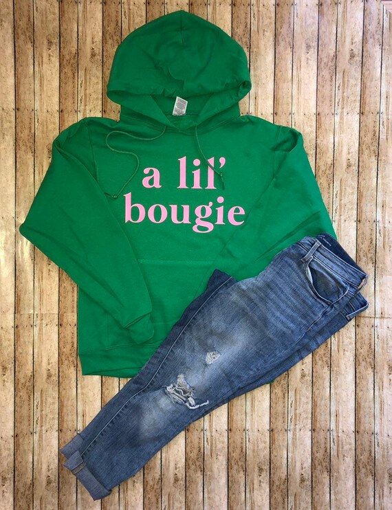 pink and green sweatshirt