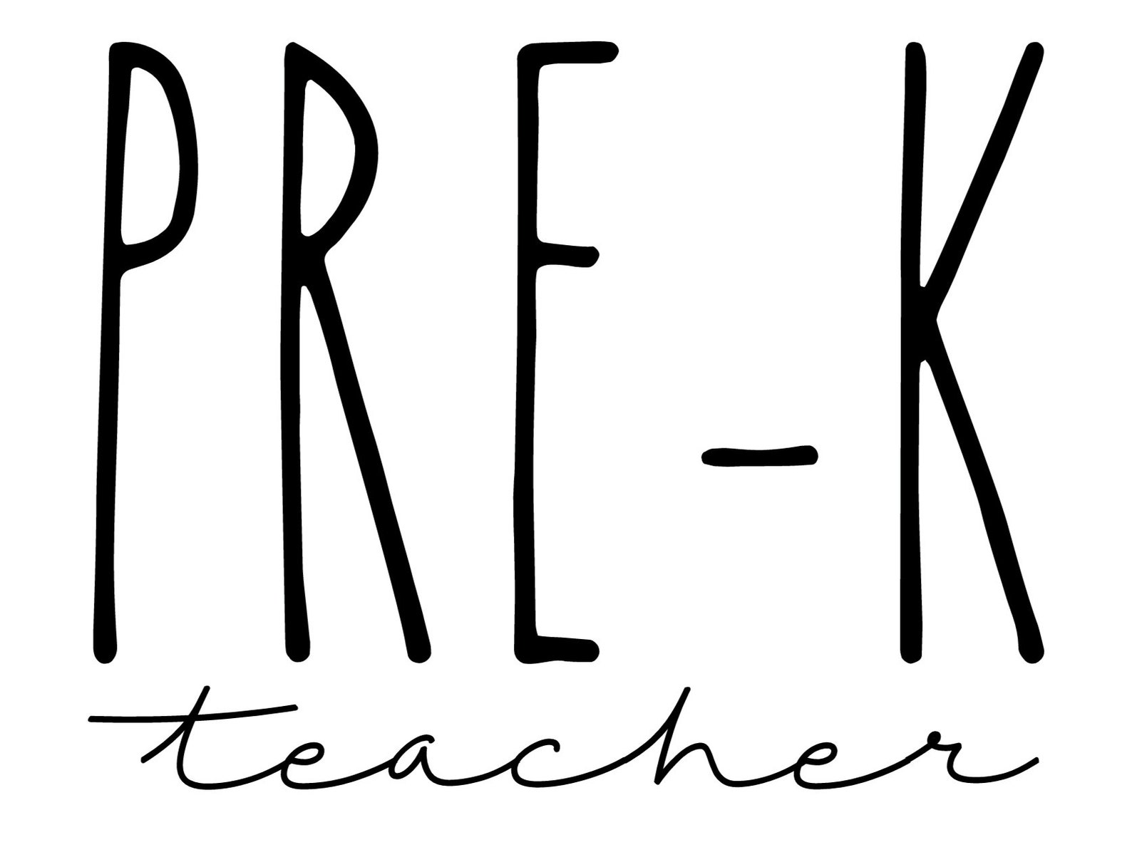 Pre k Teacher SVG File Etsy