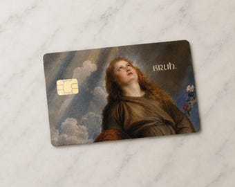 Renaissance Credit Card Skin, Funny Medieval Art Card Sticker, Bruh Debit Decal,  Wallet Accessory