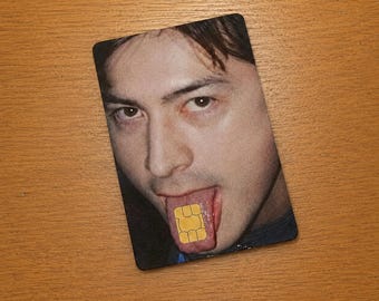 Hudson Williams Tongue Credit Card Skin, Funny Skin Decal, Internet Culture Accessory