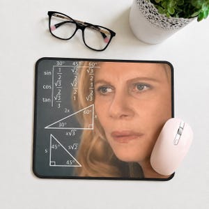 Confused Math Lady Meme Mouse Pad, Funny Office Desk Mat, Viral Internet Humor Accessory