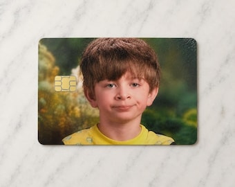 Kid Meme Credit Card Skin, Funny Debit Card Sticker, Wallet Accessory