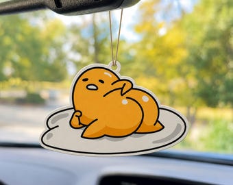 Gudetama Booty Car Freshener, Funny Air Freshener, Meme Accessory, Gag gift