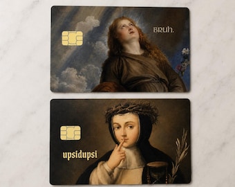 Renaissance Credit Card Skin, Funny Medieval Art Card Sticker, Bruh Debit Decal,  Wallet Accessory