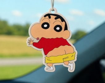 Shin Chan Booty Air Freshener, Funny Butt Car Freshener, Anima Accessory, Meme Cartoon Gift