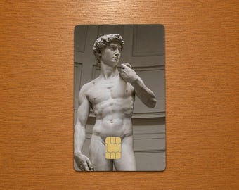 David Credit Card Skin Skin, Funny Debit Sticker, Renaissance Art
