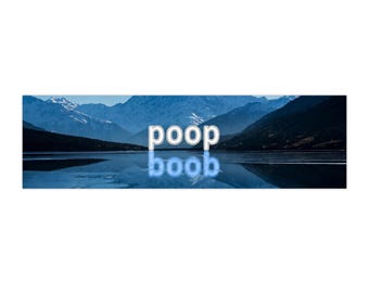 Adesivo per paraurti "Poop Lake Reflection", adesivo divertente per auto, meme di montagna e lago, vinile impermeabile