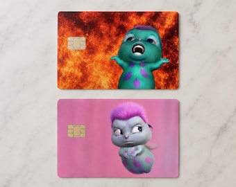 Bibble Fairytopia Meme Credit Card Skin, Y2K Cartoon Decal, Fairy Wallet Accessory