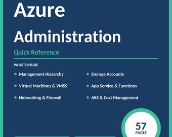 Azure Administration Quick Reference Guide | AZ-104 IT Admin (PDF Download)