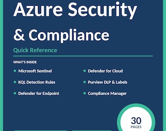 Azure Security & Compliance Quick Reference Guide (PDF Download)