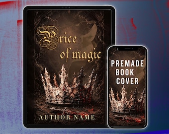 Premade Book Cover Design, Kindle Cover, Dark Fantasy, Cursed Crown