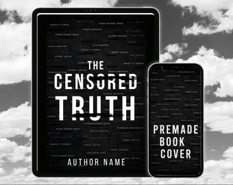 Censored Truth Thriller Book Cover Secret File Mystery Template Design