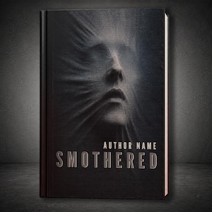 Portada de libro de suspense psicológico prefabricada y sofocante para autores de misterio y suspense.