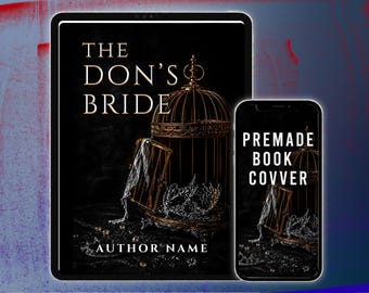 Mafia Romance Premade Book Cover Forced Marriage Golden Cage Dark Luxury