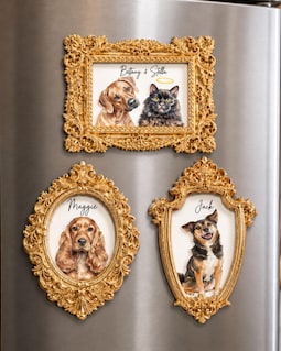 Custom Vintage Style Fridge Pet Watercolor Magnet, Dog Photo Magnet, Cat Picture Magnet, Pet Memorial Gift, Dog Lover Gift, Cat Mom Gift By OhhMyPaws By OhhMyPaws Shop owned by Vlada 4 months on Etsy