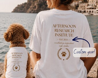 Matching Dog Owner Shirt Set, Dog Mom Matching Outfit, Quiet Luxury Dog Mom Gift, Old Money Aesthetic Dog Tank, Father's Day Gift, Dog Dad