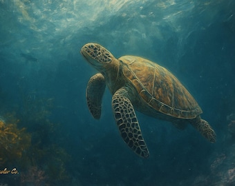 Sea Turtle Swimming
