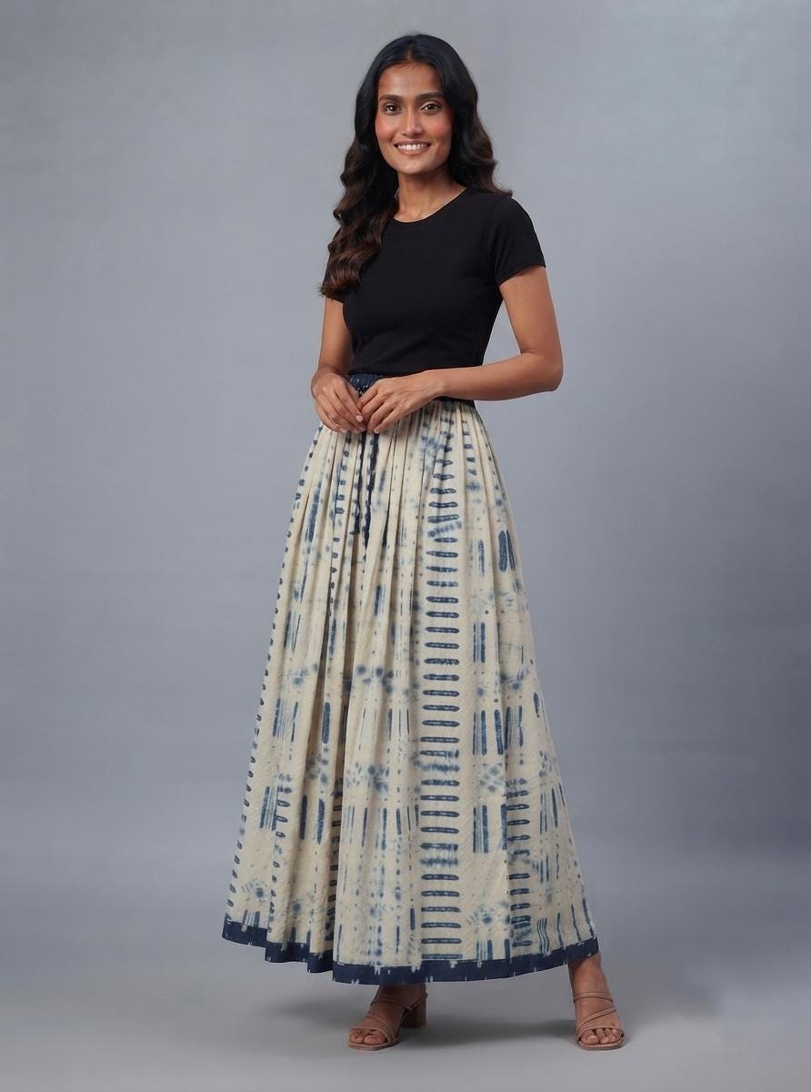 Cotton Maxi Skirt Drawstring - Etsy