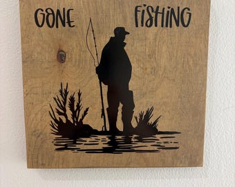 Word Wall Art - Gone Fishing
