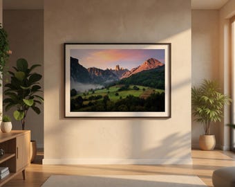 スペインの山岳写真プリント | ナランホ・デ・ブルネス・ピコス・デ・エウロパ | ファインアート壁装飾