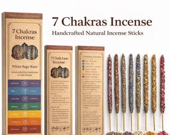 Bastoncini d'incenso dei 7 chakra, salvia bianca, palo santo, aroma botanico