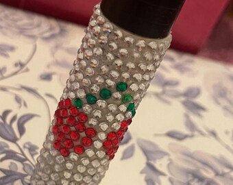 Custom bedazzled sparkly lighter with cherries
