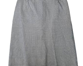 Vintage Count Romi Navy Houndstooth Pencil Skirt Made in USA Size 16 High Waist