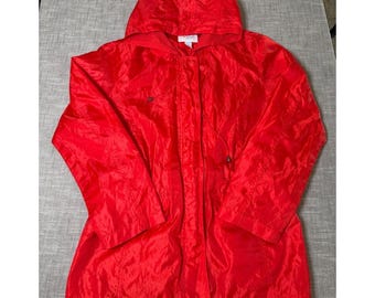 Bold Spirit Oberbekleidung Rot Windjacke Jacke Kapuzen Reißverschluss Damen XL RN 15099