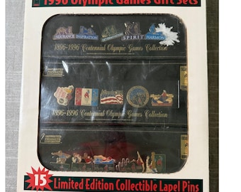 1996 Atlanta Centennial Olympische Spiele 15 Pin Geschenkset Limited Edition Kollektion