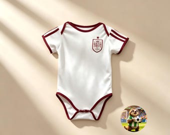 25/26 Spain Soccer Baby Bodysuit | 6-12M | 12-18M | Birthday & Family Gift