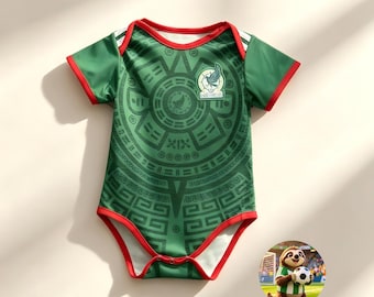25/26 Mexiko Fußball Baby Body | 6-12 Meter | 12-18 Meter | Geburtstagsgeschenk