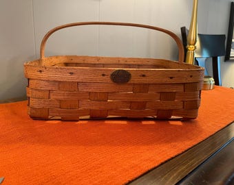 Peterboro Basket Co Woven Ash Square Buffet Serving Basket Garden Gathering