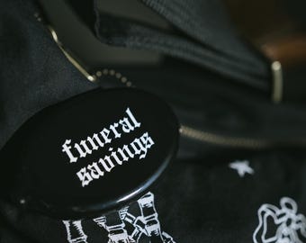 Funeral Savings Coin Pouch Keychain | Squeeze Rubber Coin Purse | Bag Charm