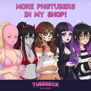 Elegant Gothic Premade PNGTuber Female - Ghost Anime Girl PNG Tuber Model - Twitch Avatar, GIFTuber - Discord Reactive PNG image 5