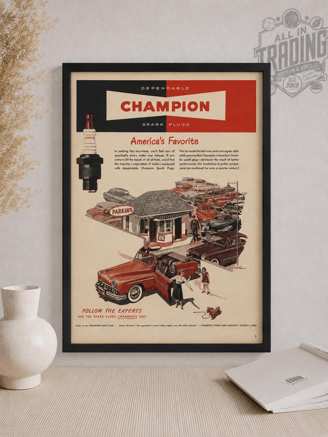 Vintage Champion Spark Plugs Advertising - Etsy