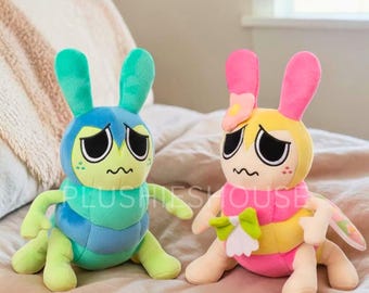 Handgemaakte squirm dandy worm knuffel, op Dandy's World geïnspireerde pop (27 cm)
