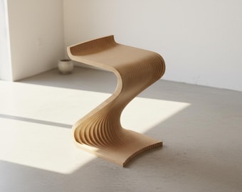 Parametric Z Stool CNC Files | Birch Plywood Furniture Plans (dxf, dwg, pdf)