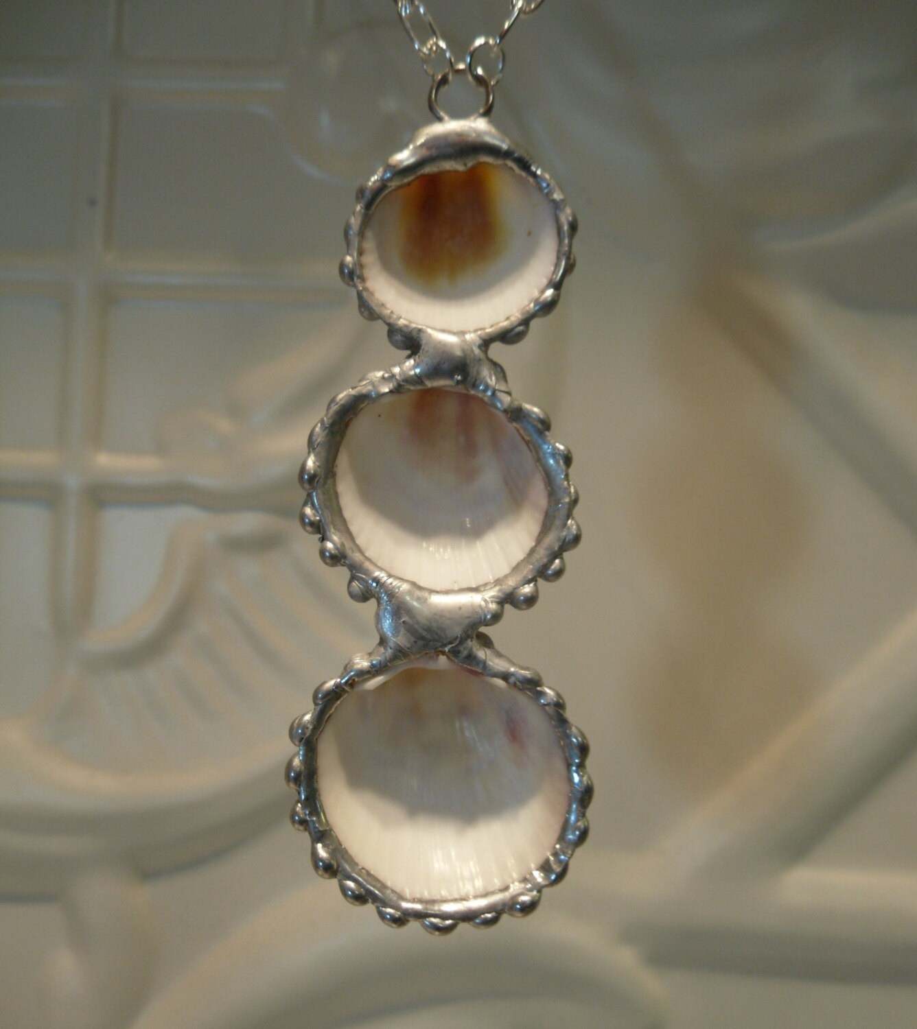 Cockle Sea Shell Soldered Pendant Necklace - Etsy