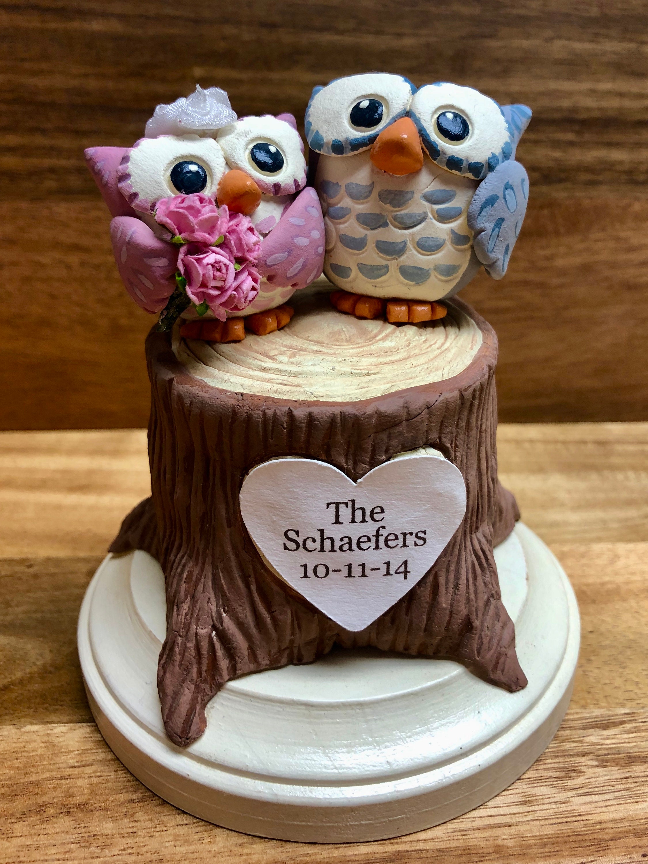 Woodland Owls Wedding Cake Topper Custom Cake Topper Etsy Woodland Owls Wedding Cake Topper Custom Cake Topper Etsy